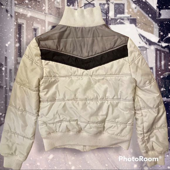 REFUGE Puffer Jacket w/ BANANA REPUBLIC Wool Scarf, Detachable Fur Hood, Wmn's M - Picture 15 of 16